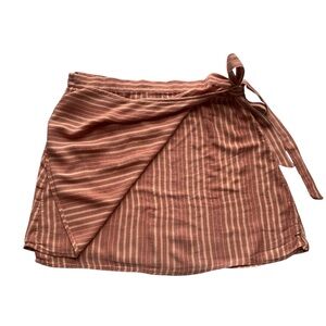 American Eagle Outfitters Brown Striped Mini Skirt